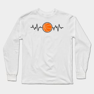 basketball heartbeat Long Sleeve T-Shirt